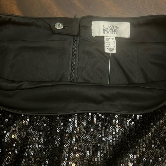 Belle Badgley Mischka Iris Sequin Flat Front Pants - Picture 7 of 16